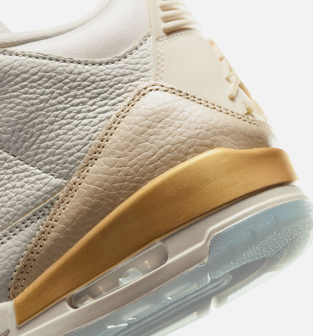 Air Jordan 3 Retro Women's Lifestyle Shoes - Sail / Team Gold / Pale Ivory / Metallic Gold Ice