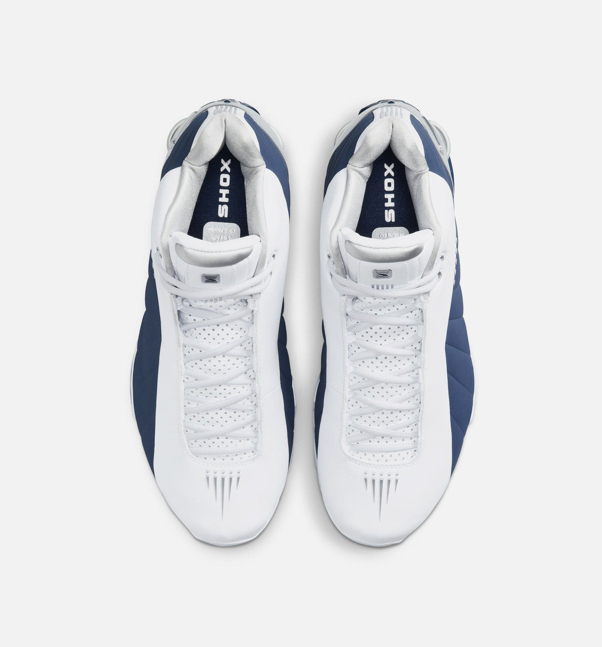 Shox BB4 Olympic Men's Shoes - White/Midnight Navy/Metallic Silver