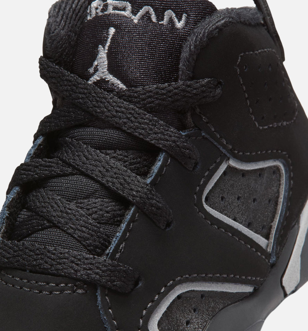 Air Jordan 6 Cap & Gown Infant & Toddler Shoes - Black/Reflective Silver/Black