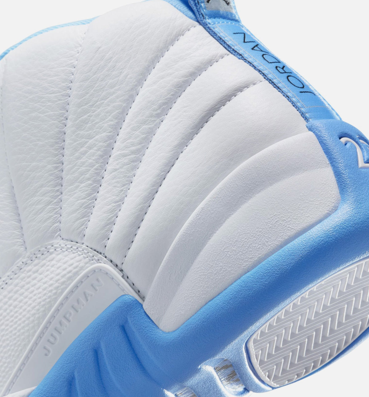 Air Jordan 12 Retro White and University Blue Men's Shoes - White/University Blue/Metallic Silver