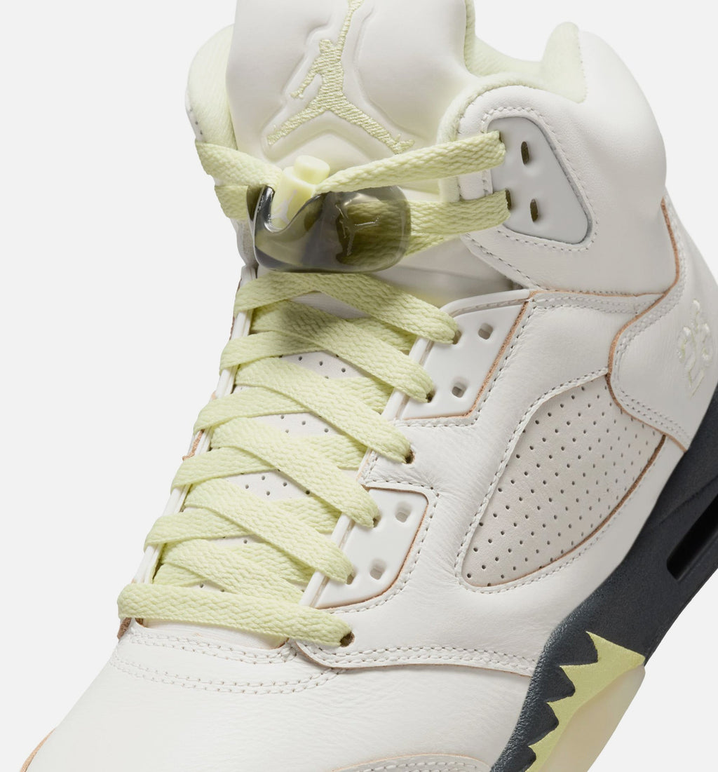 Air Jordan 5 Retro Luminous Green and Sail Women's Shoes - Sail/Luminous Green/Anthracite
