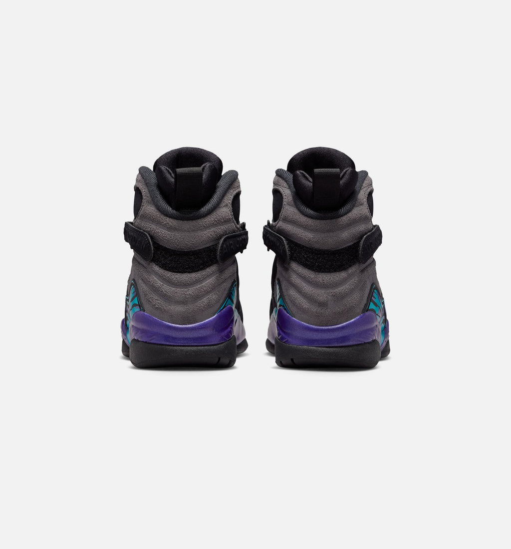 Air Jordan 8 Retro Aqua Grade School Shoes - Black/Bright Concord/Multi-Color