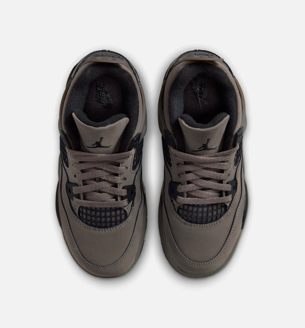 Air Jordan 4 Retro Cave Stone and Black Preschool Shoes - Cave Stone/Black/Moon Particle