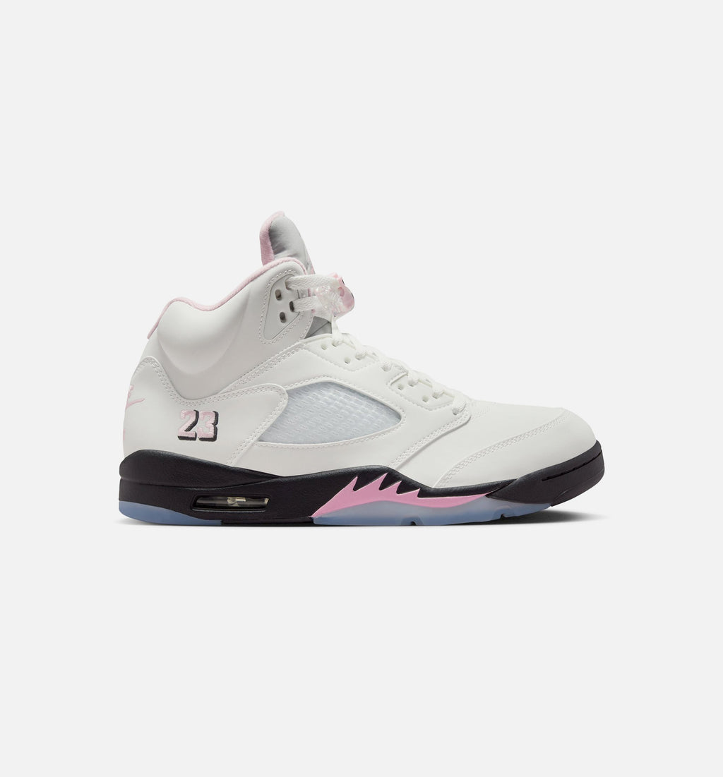 Air Jordan 5 Retro Medium Soft Pink Men's Shoes - White/Soft Pink/Black