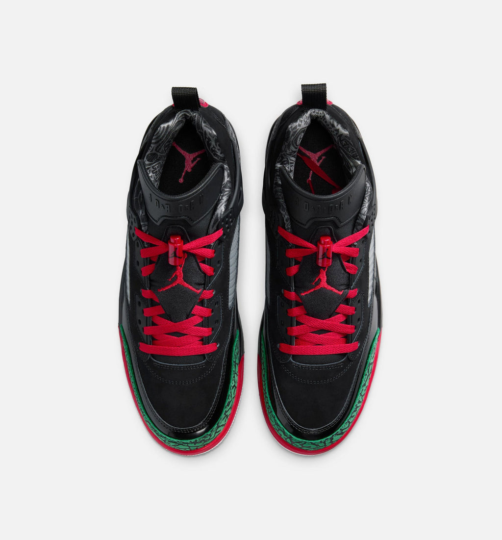 Spizike Low Black and Classic Green Men's Shoes - Black/Classic Green/White/Varsity Red