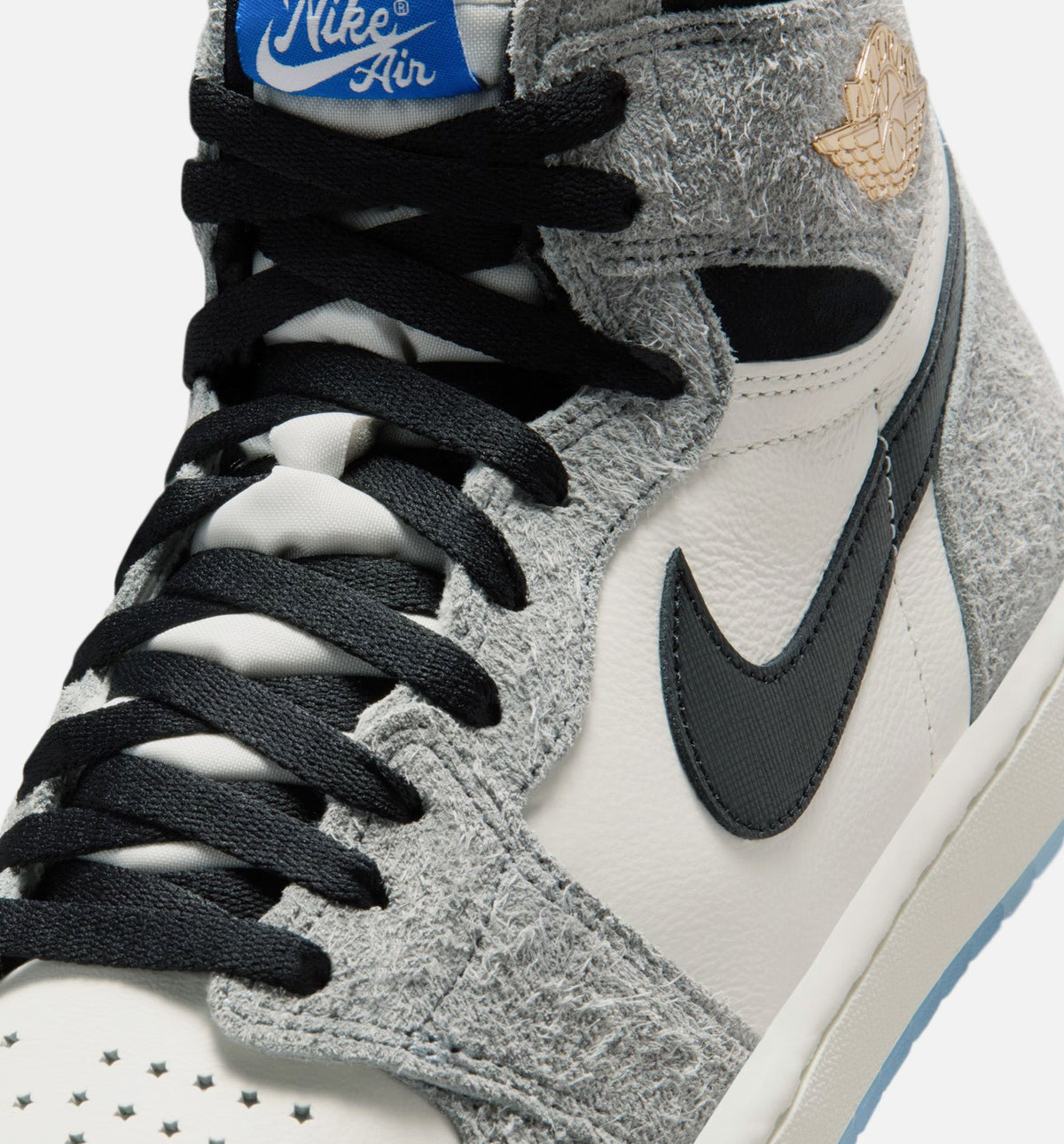 Air Jordan 1 Retro High OG Men's Shoes - Cool Grey/Black/Sail/Game Royal/White