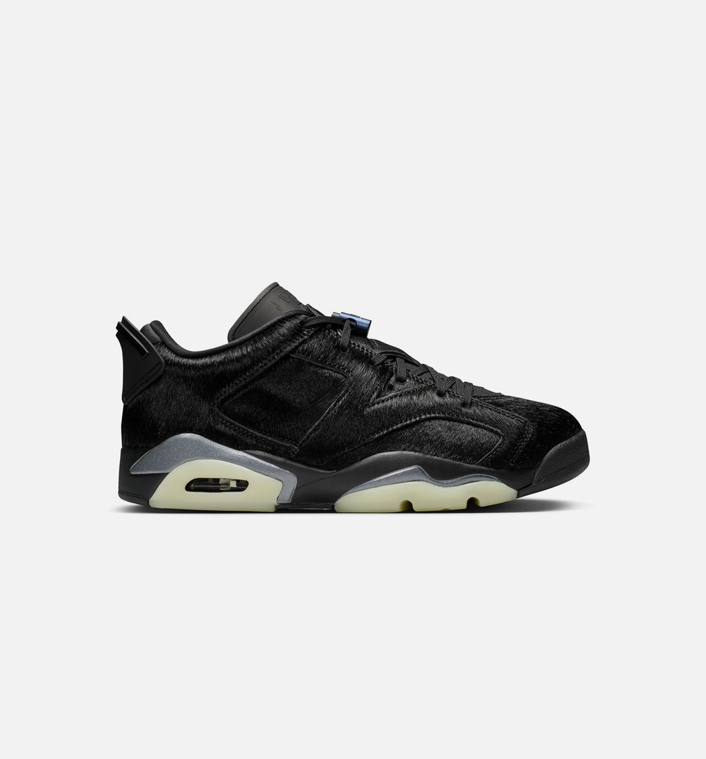 Air Jordan 6 Retro Low Blackout Women's Shoes - Black/Black