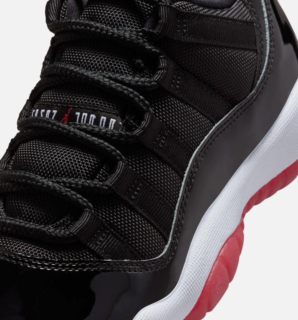 Air Jordan 11 Retro Bred Grade School Shoes - Black/Varsity Red/White