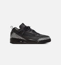 Spizike Low Black and Metallic Silver Men's Basketball Shoes - Black/Metallic Silver