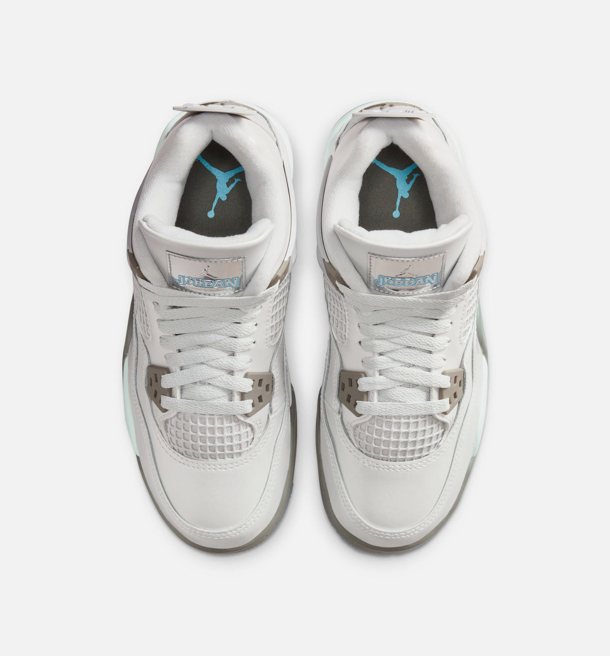 Air Jordan 4 Retro Blue Chill Grade School Shoes - Photon Dust/Blue Chill/Flat Pewter/White/Blue Tint