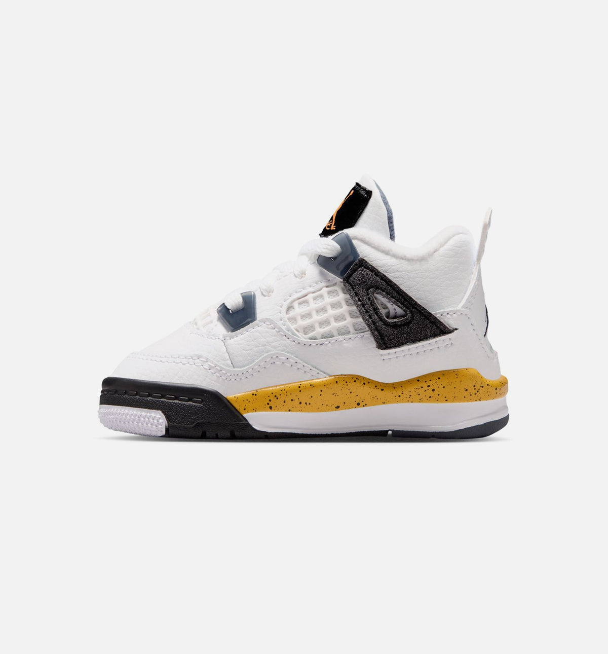 Air Jordan 4 Retro Rare Air Tour Yellow Infant & Toddler Shoes - White/Dark Blue Grey/Black/Tour Yellow