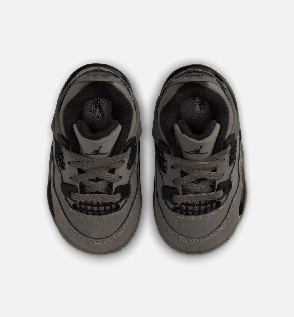 Air Jordan 4 Retro Cave Stone and Black Infant & Toddler Shoes - Cave Stone/Black/Moon Particle