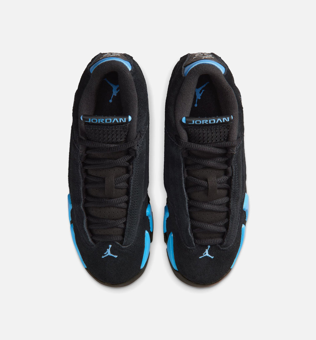 Air Jordan 14 Retro Black University Blue Grade School Shoes - Black/White/University Blue