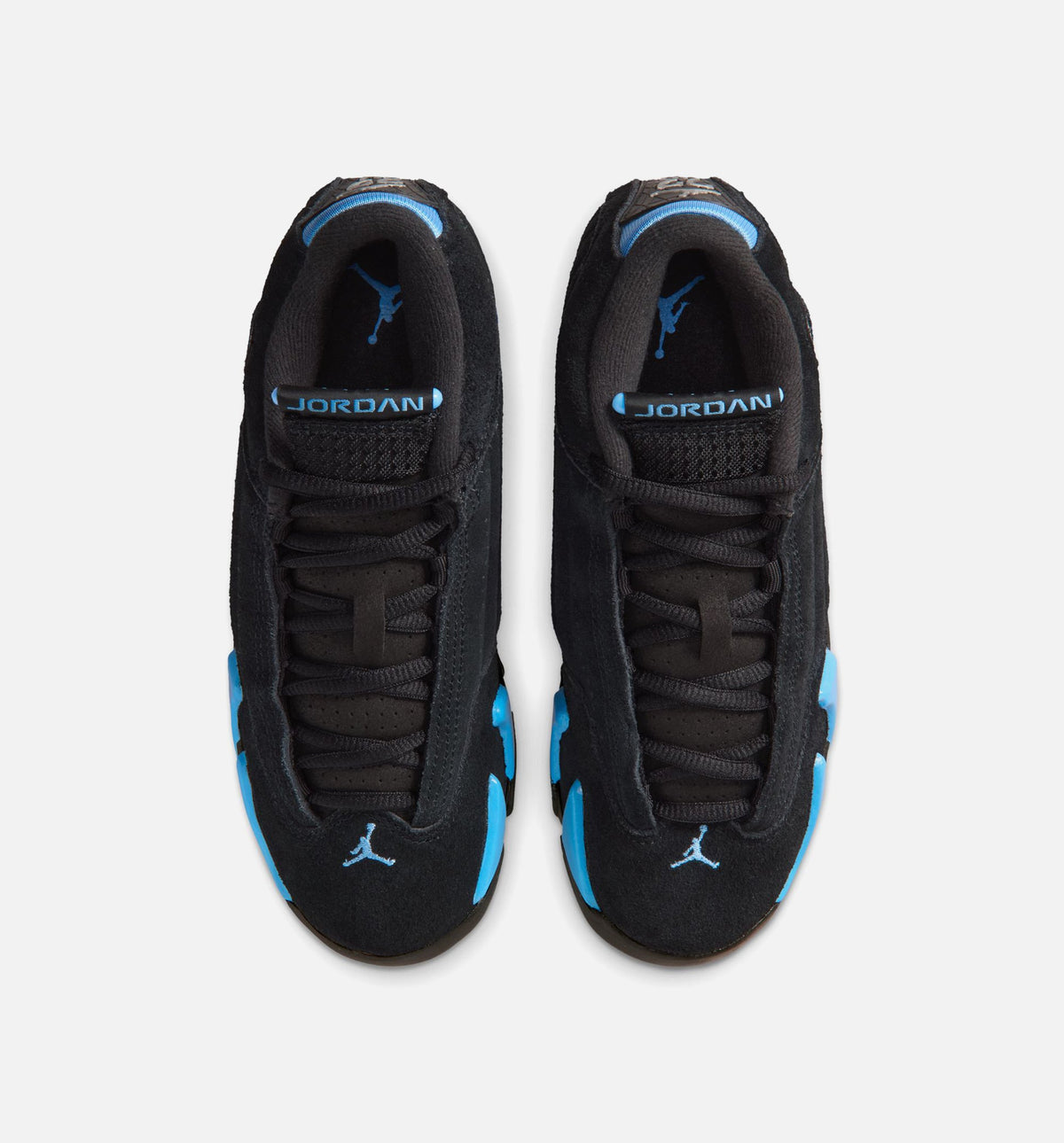 Air Jordan 14 Retro Black University Blue Grade School Shoes - Black/White/University Blue