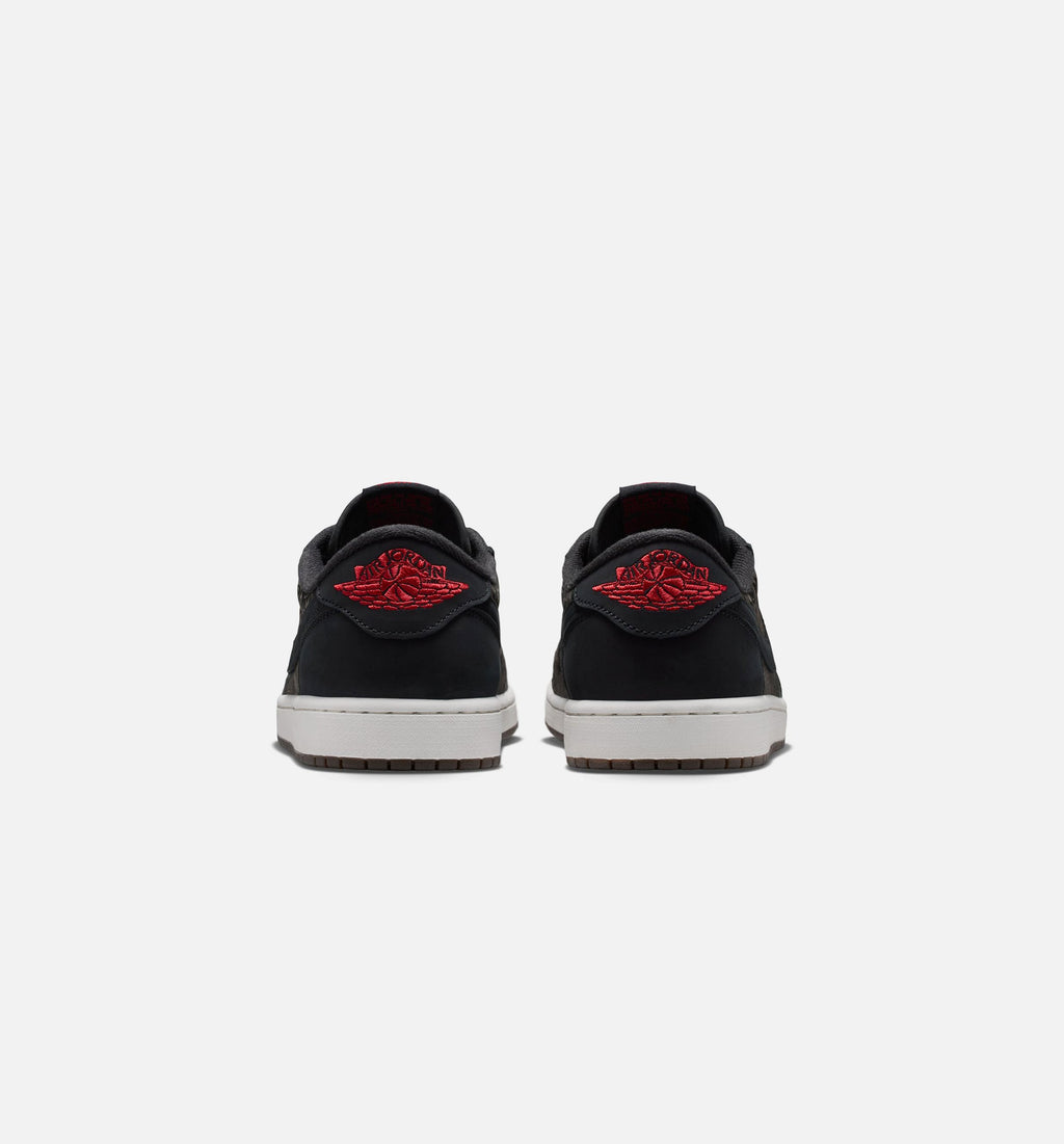 Air Jordan 1 Retro Low OG Laser Black and Varsity Red Men's Shoes - Black/Varsity Red/Summit White