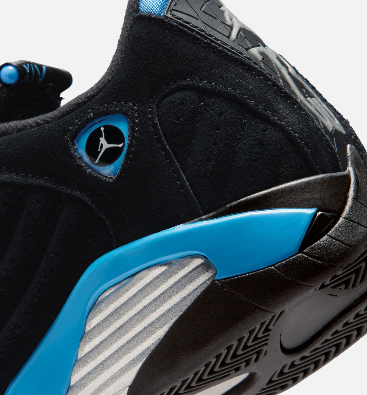 Air Jordan 14 Retro Black University Blue Grade School Shoes - Black/White/University Blue