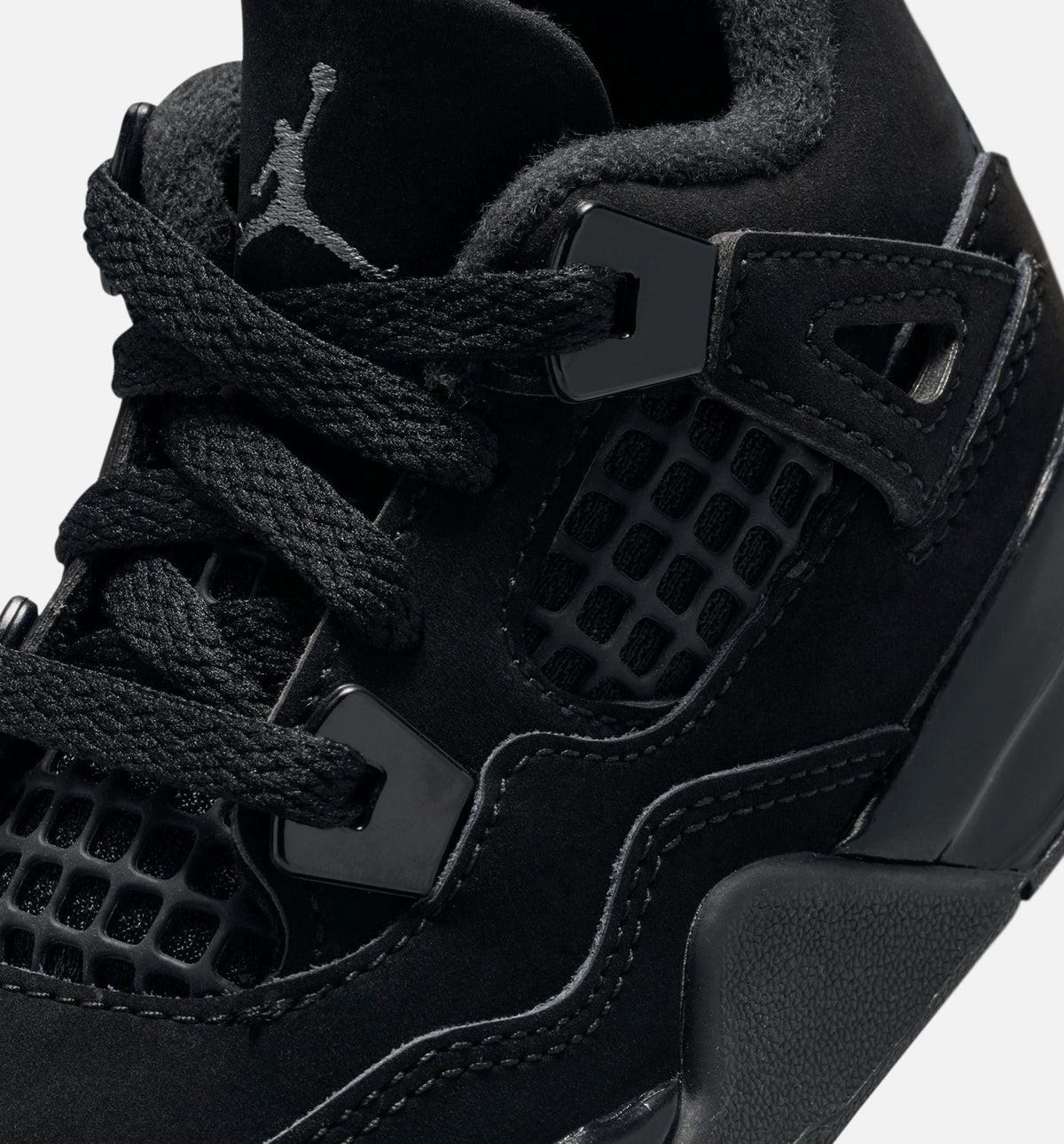 Air Jordan 4 Retro Black Cat Infant & Toddler Shoes - Black/Black/Light Graphite