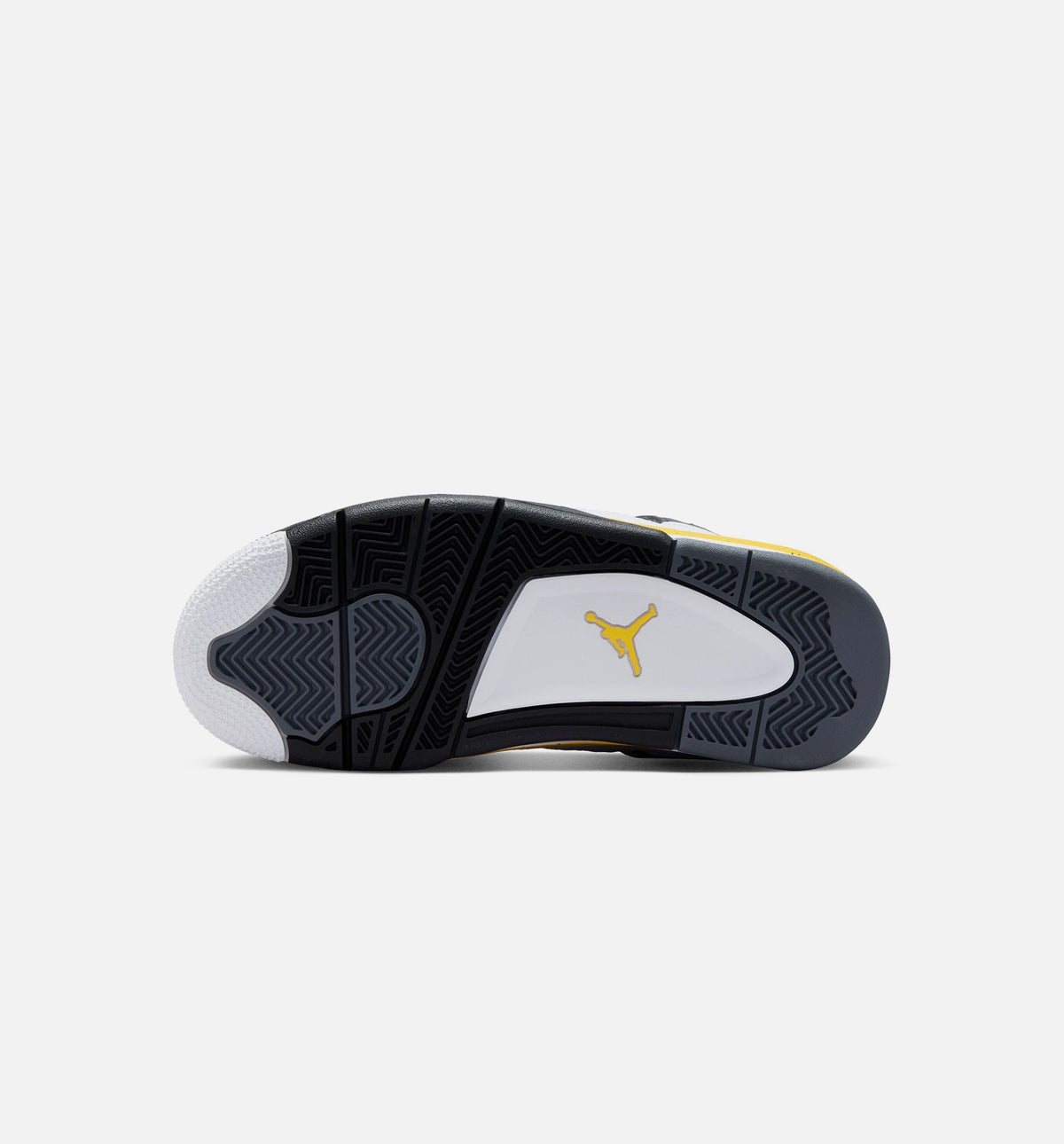 Air Jordan 4 Retro Rare Air Tour Yellow Grade School Shoes - White/Dark Blue Grey/Black/Tour Yellow