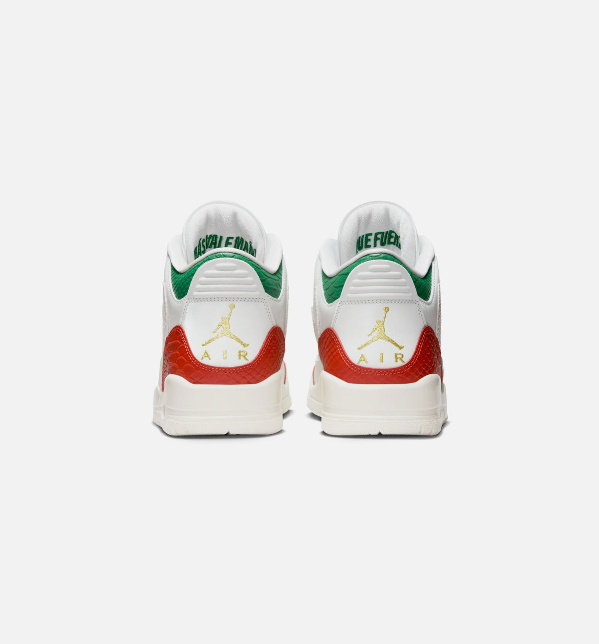 Air Jordan 3 Retro El Vuelo Men's Shoes - Summit White/Pine Green/Dragon Red/Metallic Gold