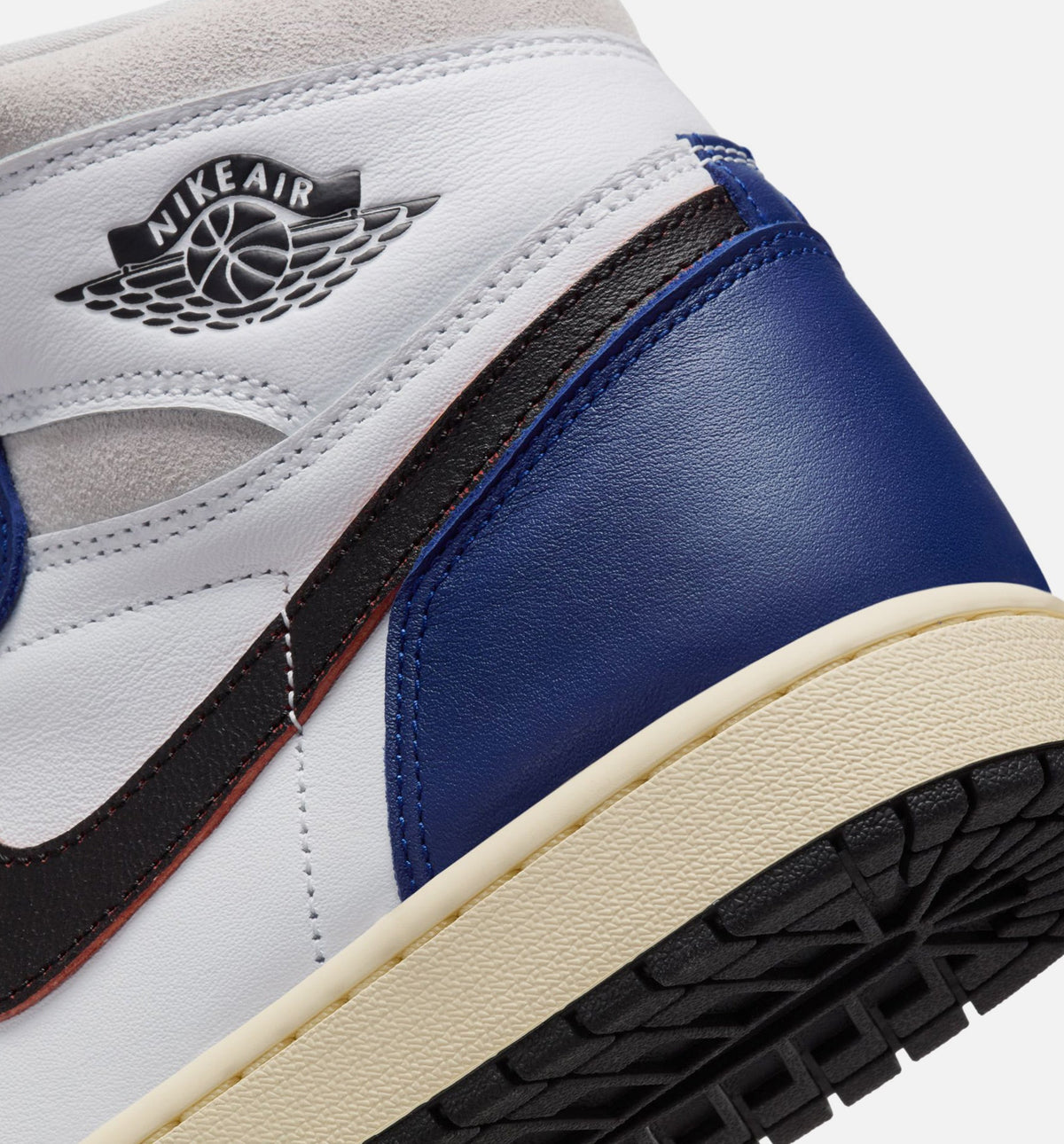 Air Jordan 1 Retro High OG Rare Air Men's Shoes - White/Black/Neutral Grey/Deep Royal Blue