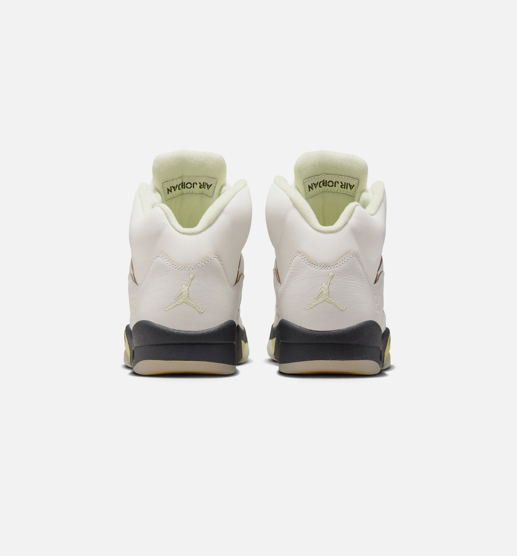 Air Jordan 5 Retro Luminous Green and Sail Women's Shoes - Sail/Luminous Green/Anthracite