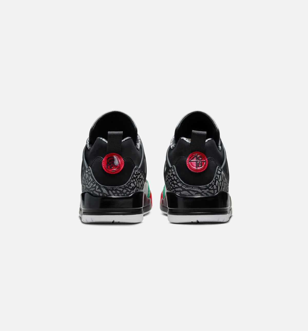 Spizike Low Black and Classic Green Men's Shoes - Black/Classic Green/White/Varsity Red
