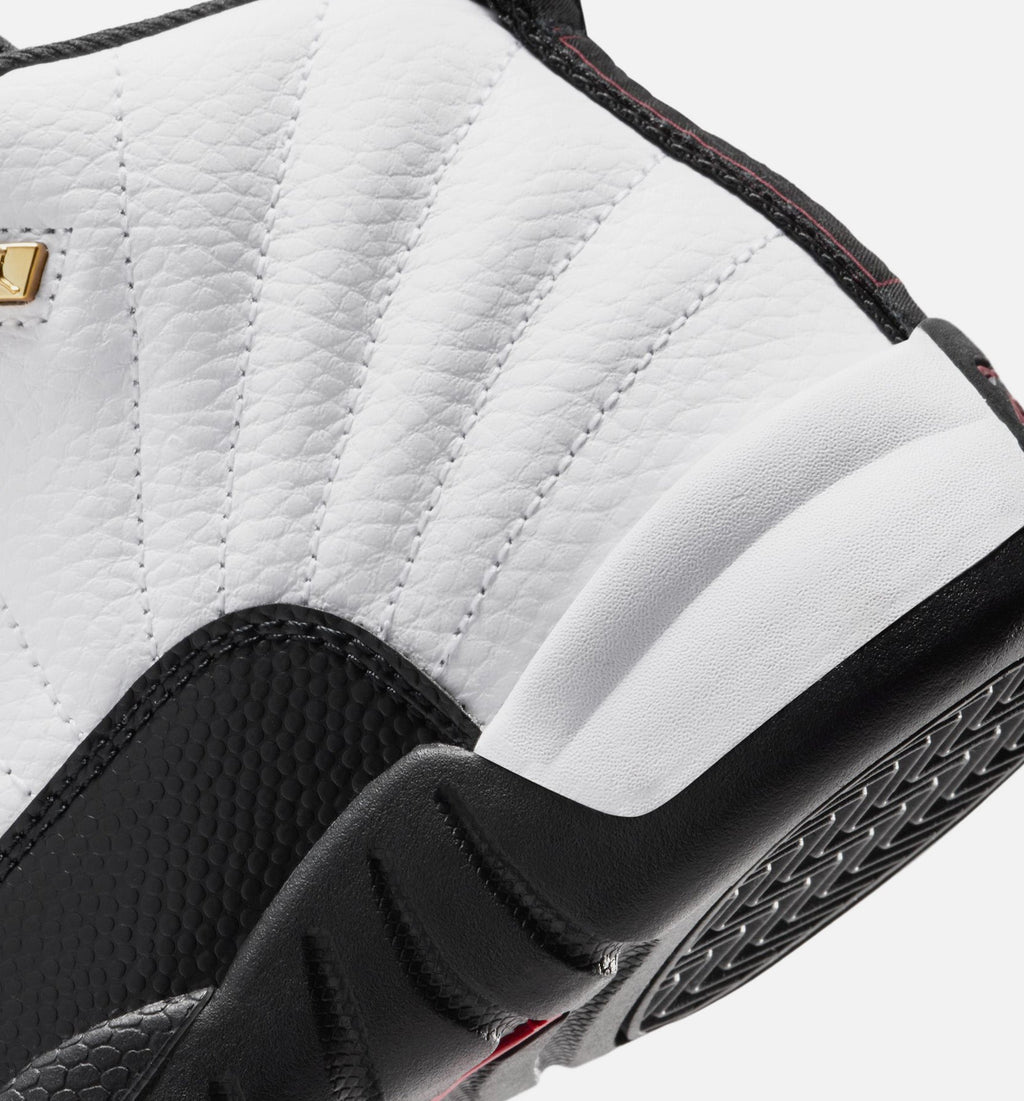 Air Jordan 12 Retro Taxi Preschool Shoes - White/Black/Taxi