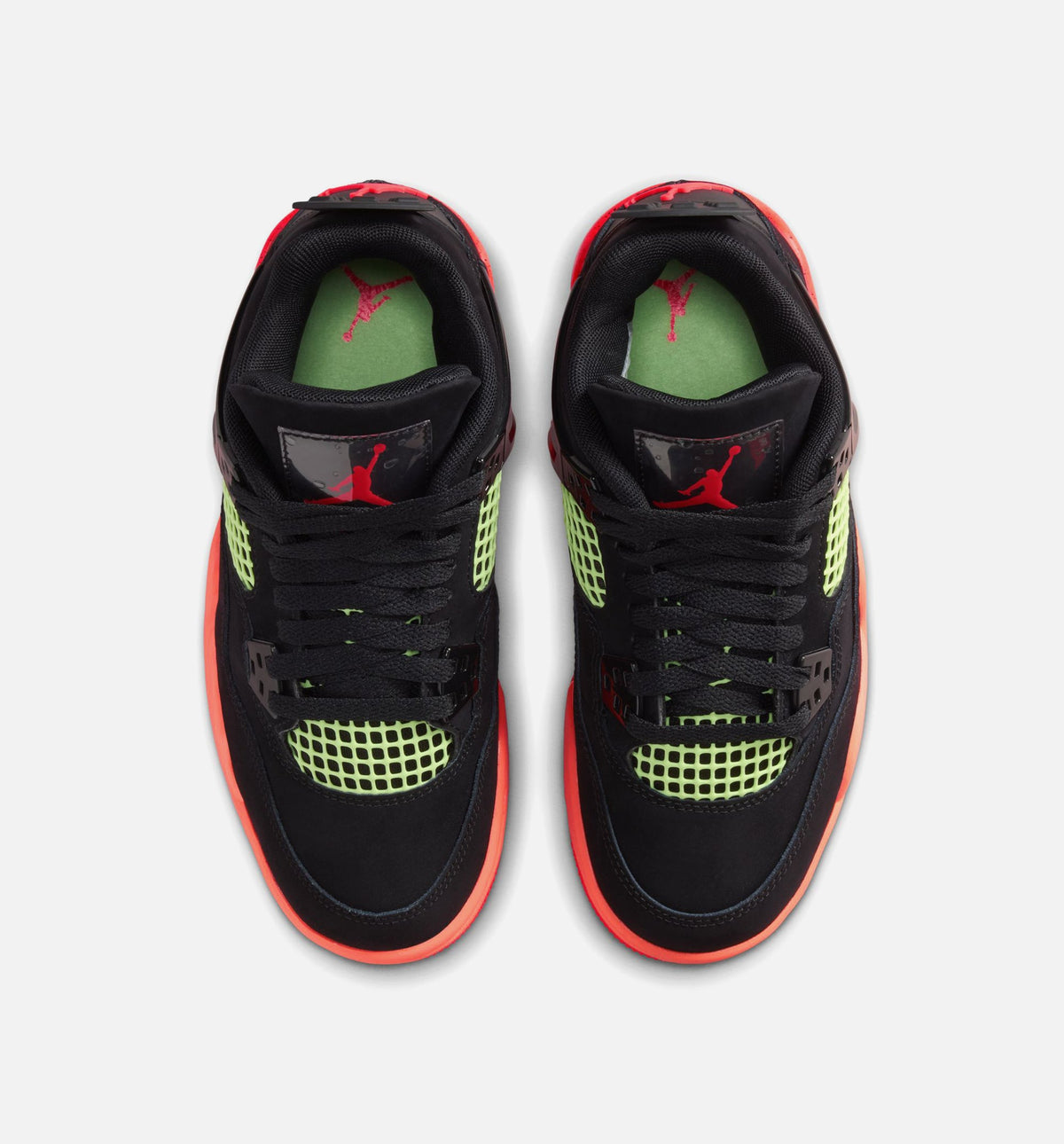 Air Jordan 4 Retro Black Infrared 23 Grade School Shoes - Black/Infrared 23/Bright Mango
