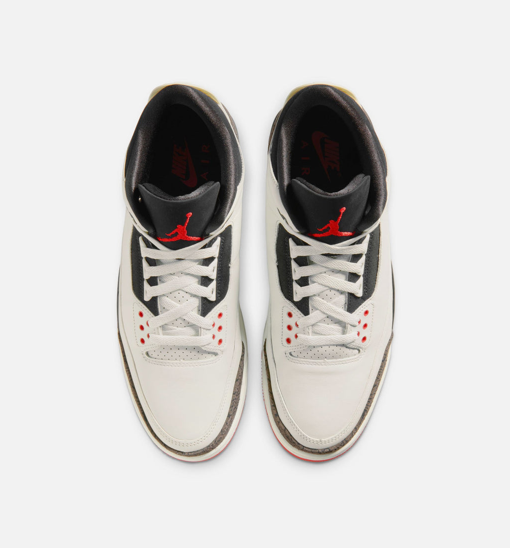 Air Jordan 3 Retro Sail and University Red Men's Shoes - Sail/Black/University Red/Pale Ivory