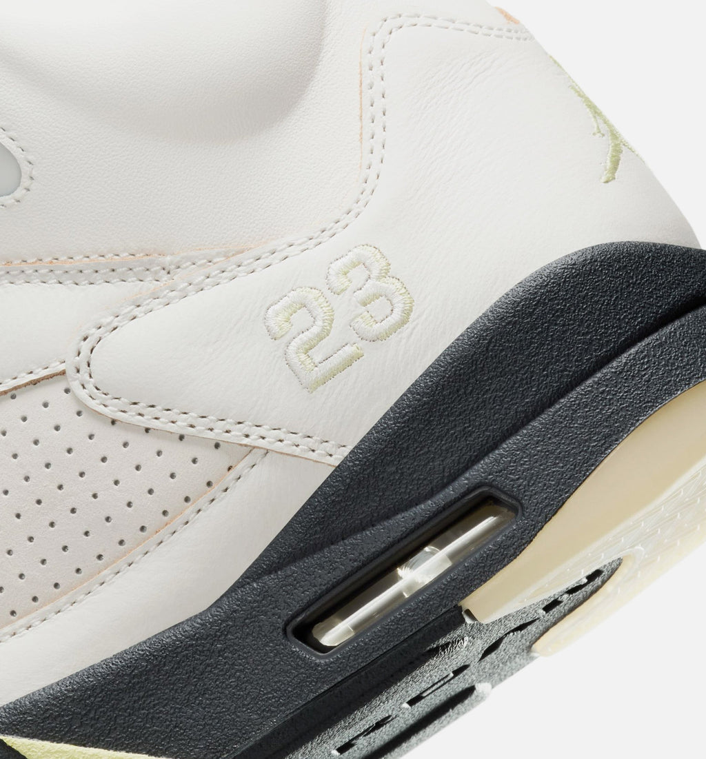 Air Jordan 5 Retro Luminous Green and Sail Women's Shoes - Sail/Luminous Green/Anthracite