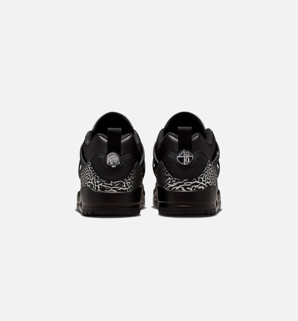 Spizike Low Black and Metallic Silver Men's Basketball Shoes - Black/Metallic Silver