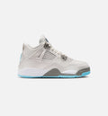 Air Jordan 4 Retro Blue Chill Preschool Shoes - Photon Dust/Blue Chill/Flat Pewter/White/Blue Tint