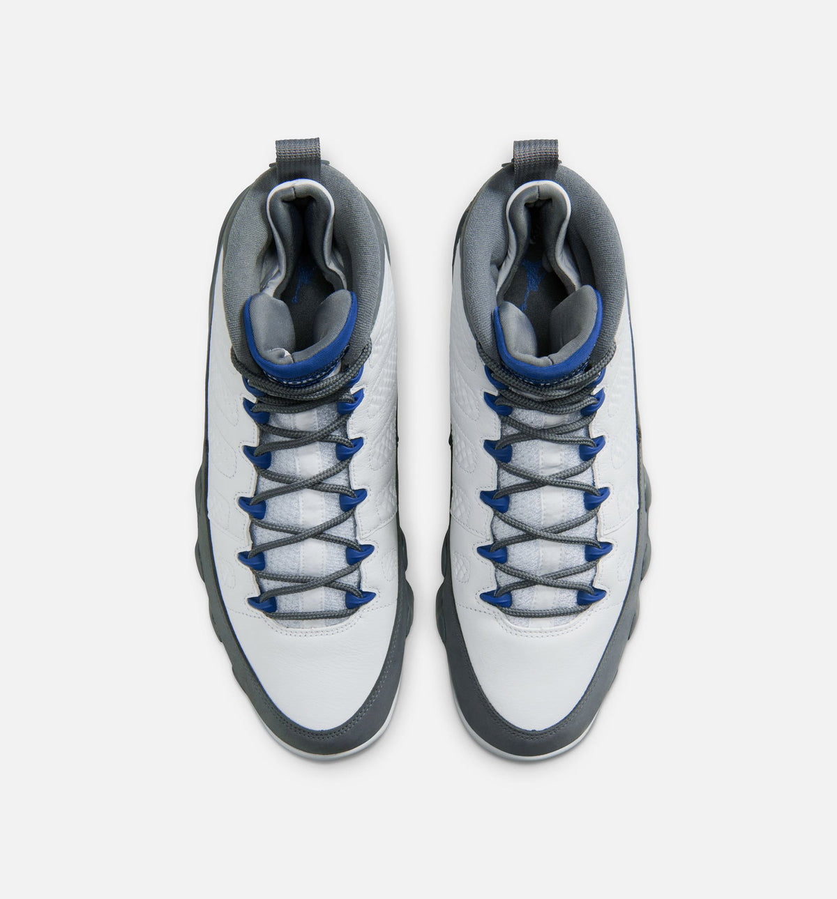 Air Jordan 9 Retro Flint Grey and French Blue Men's Shoes - White/French Blue/Flint Grey