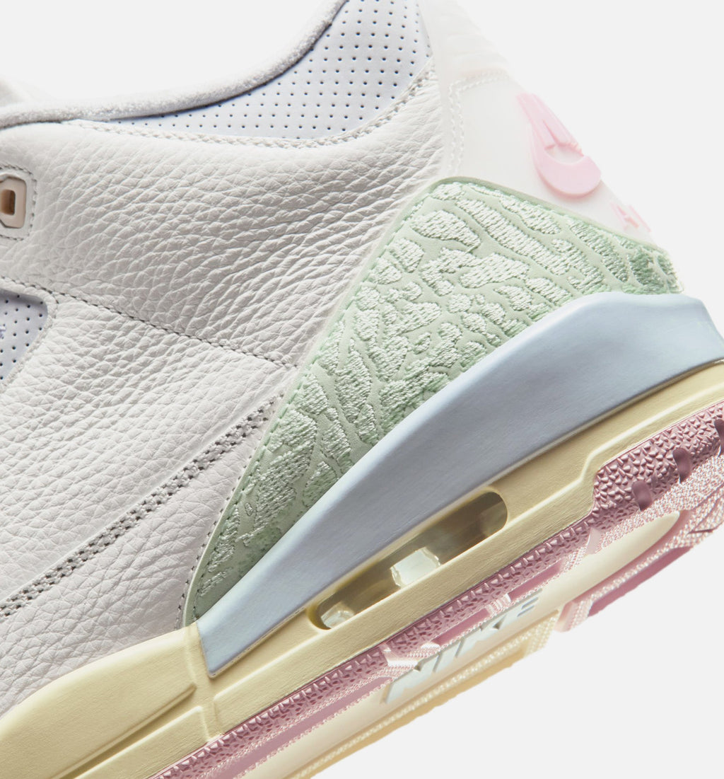 Air Jordan 3 Retro Sail and Jade Aura Men's Shoes - Sail/Jade Aura/Aura/Iced Carmine