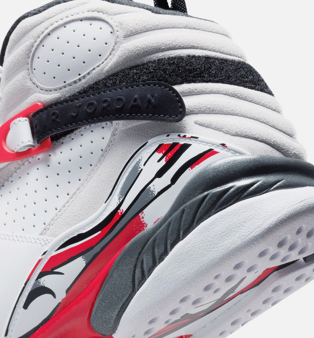 Air Jordan 8 Retro White and True Red Men's Shoes - White/Black/True Red