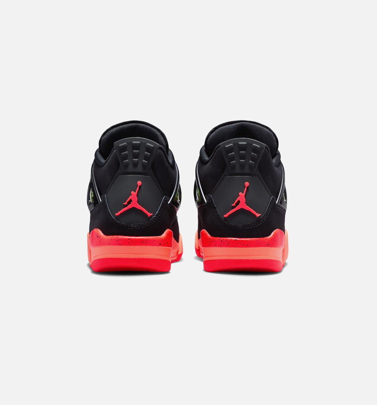 Air Jordan 4 Retro Black Infrared 23 Grade School Shoes - Black/Infrared 23/Bright Mango