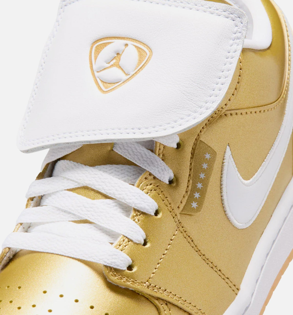 Air Jordan 1 Low Women's Shoes - Gold/White/Gum Yellow