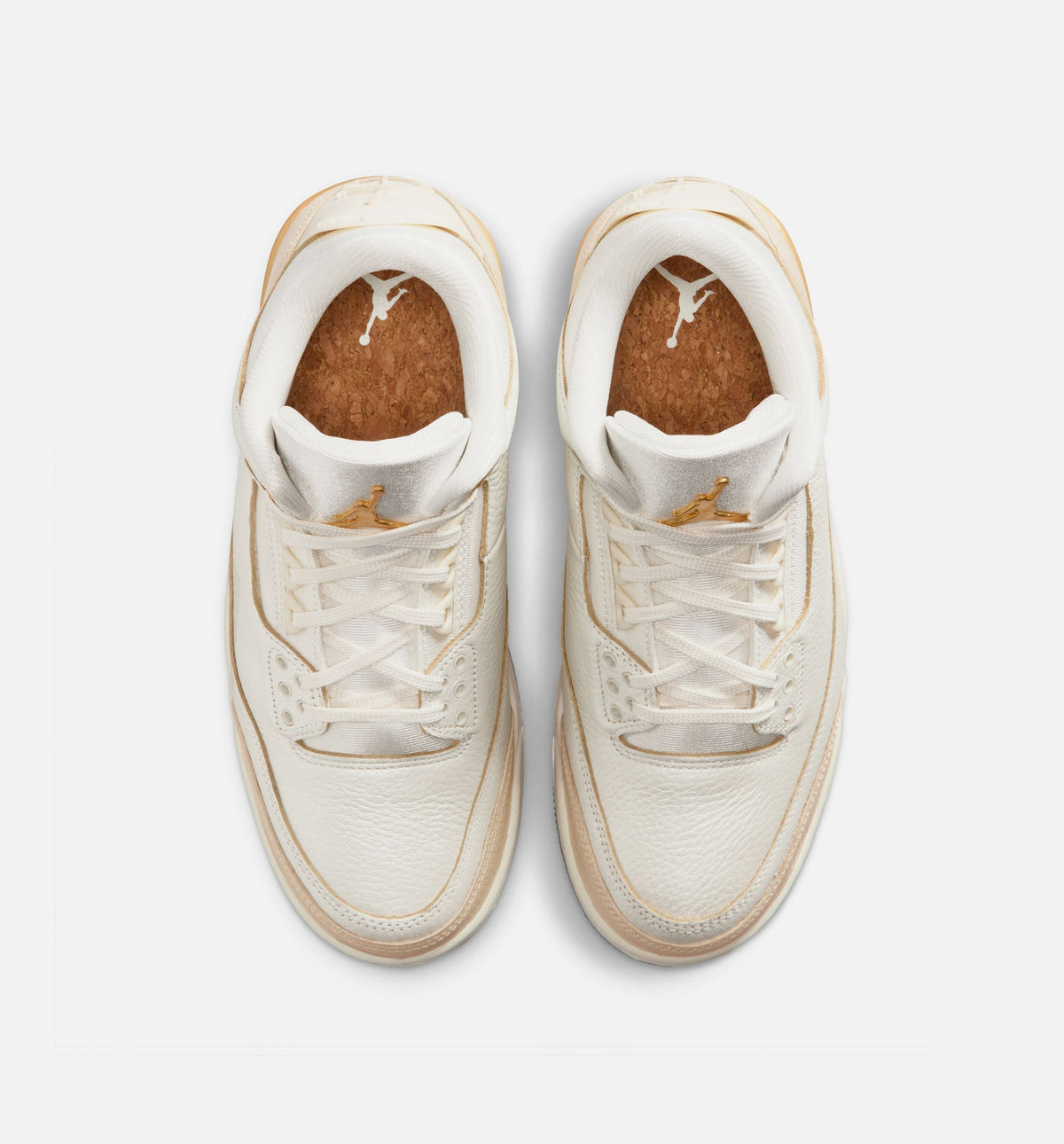 Air Jordan 3 Retro Women's Lifestyle Shoes - Sail / Team Gold / Pale Ivory / Metallic Gold Ice