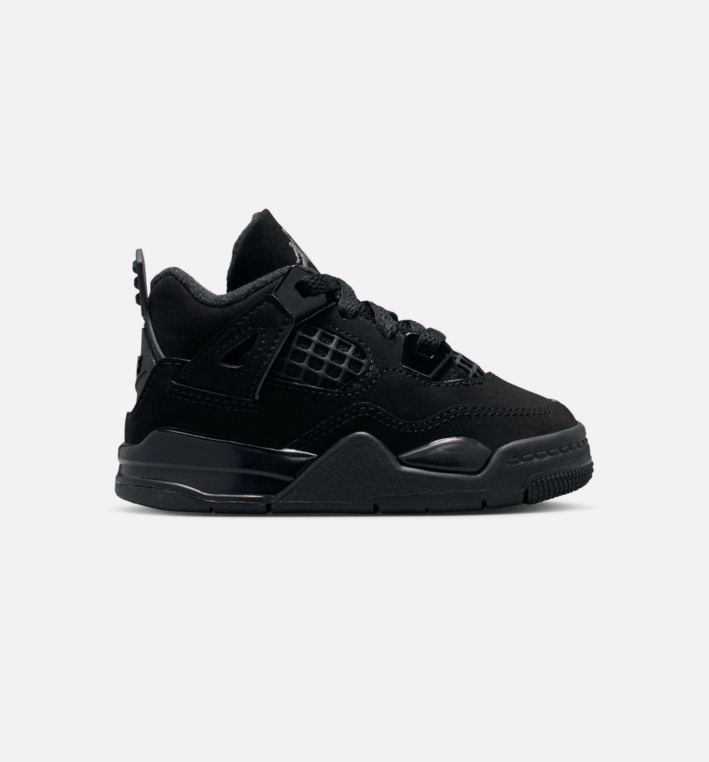 Air Jordan 4 Retro Black Cat Infant & Toddler Shoes - Black/Black/Light Graphite