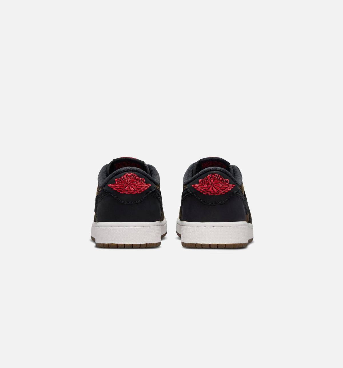 Air Jordan 1 Retro Low OG Laser Black and Varsity Red Grade School Shoes - Black/Varsity Red/Summit White