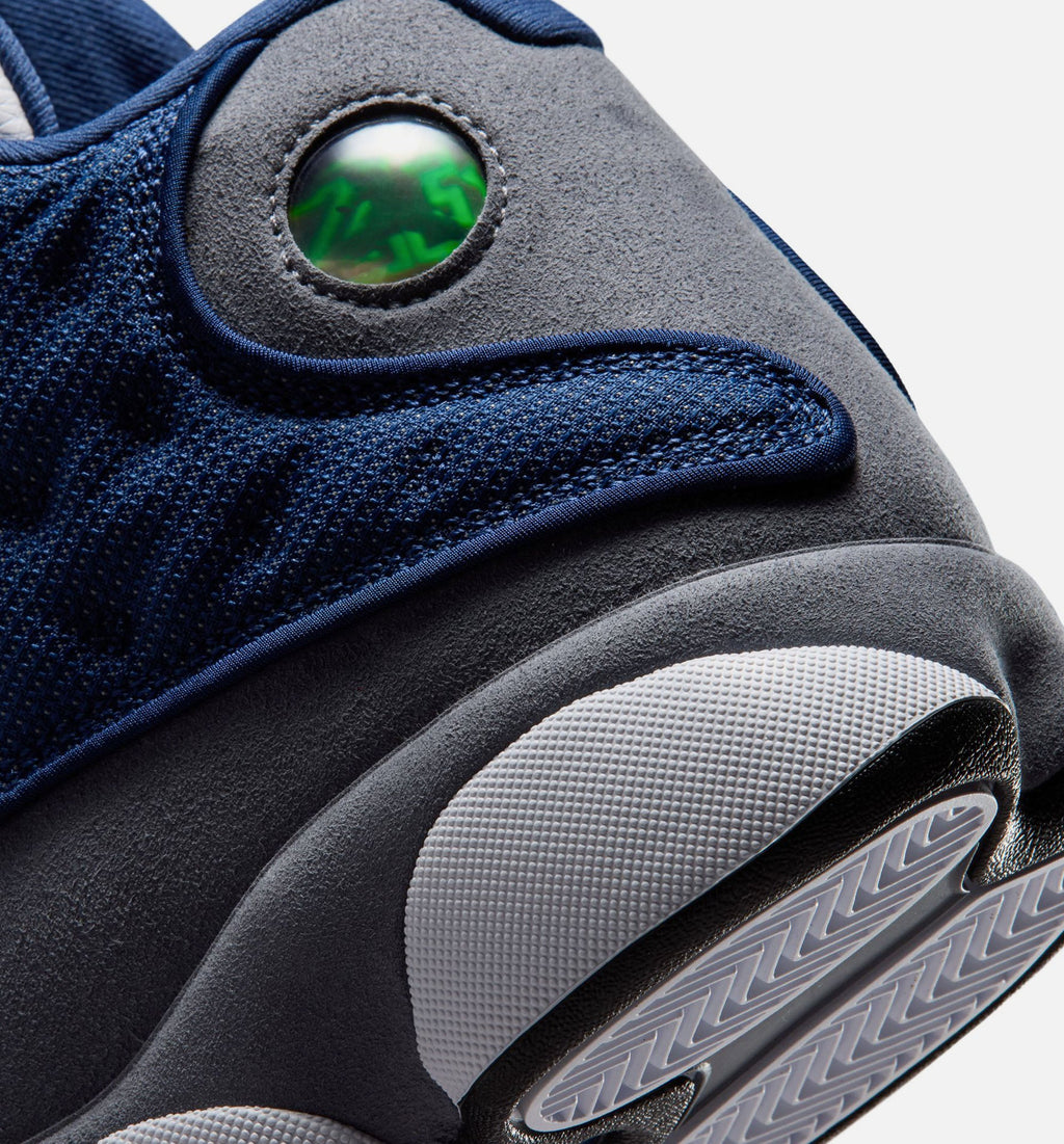 Air Jordan 13 Retro Navy and Flint Grey Men's Shoes - Navy/University Blue/Flint Grey/White
