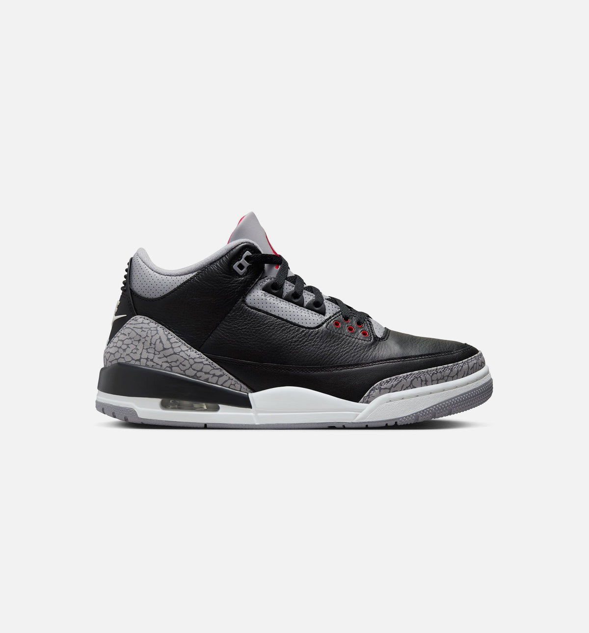 Air Jordan 3 Retro Black Cement Men's Shoes - Black/Fire Red/Cement Grey/Summit White