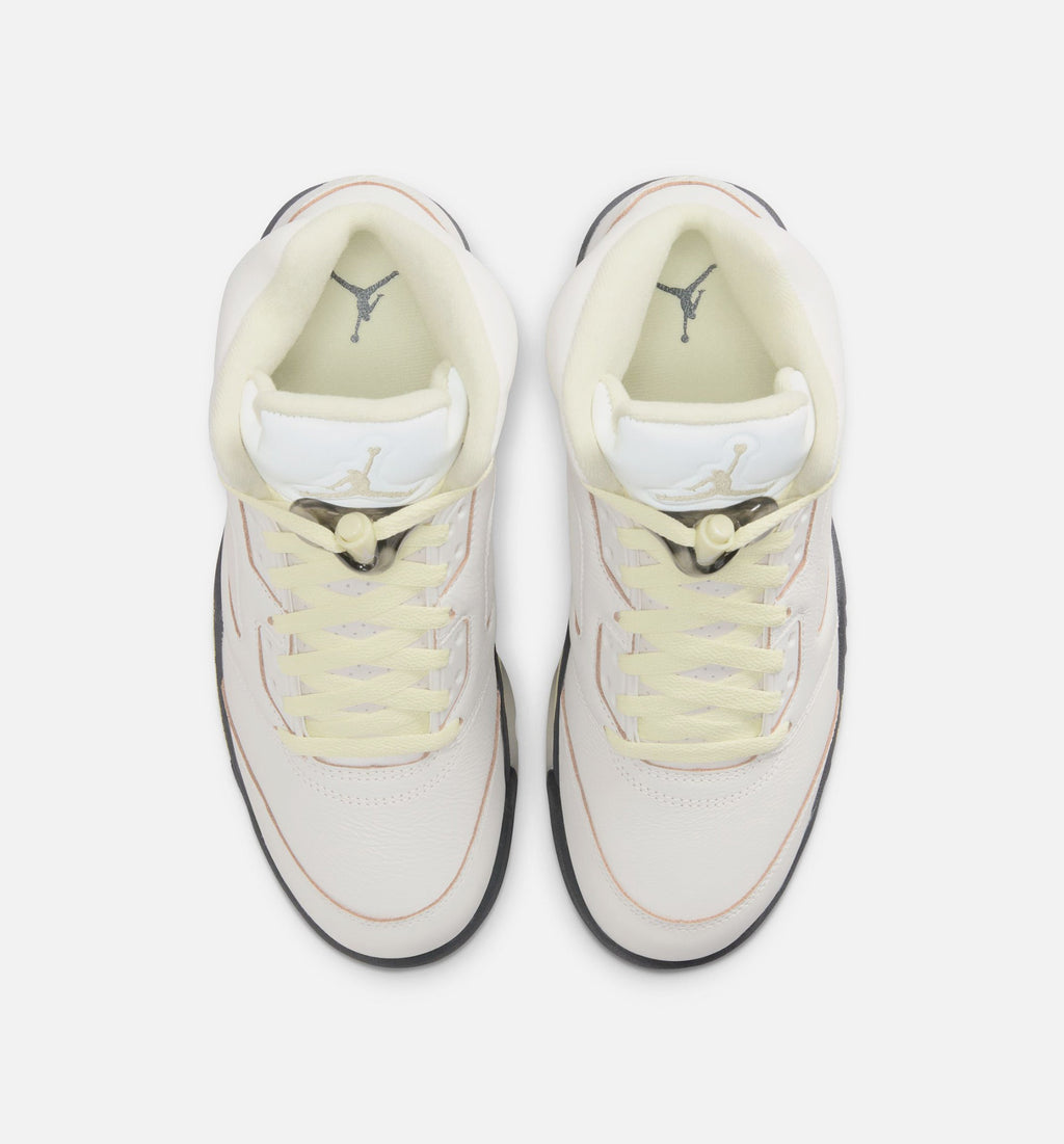 Air Jordan 5 Retro Luminous Green and Sail Women's Shoes - Sail/Luminous Green/Anthracite