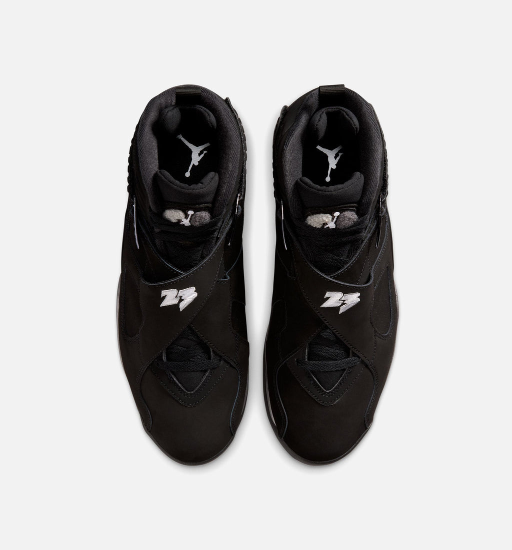 Air Jordan 8 Retro Chrome Men's Shoes - Black/White/Light Graphite