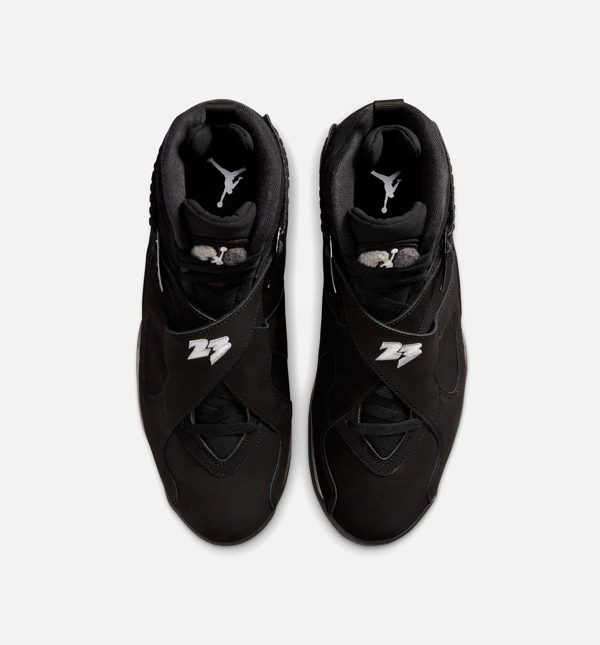 Air Jordan 8 Retro Chrome Men's Shoes - Black/White/Light Graphite