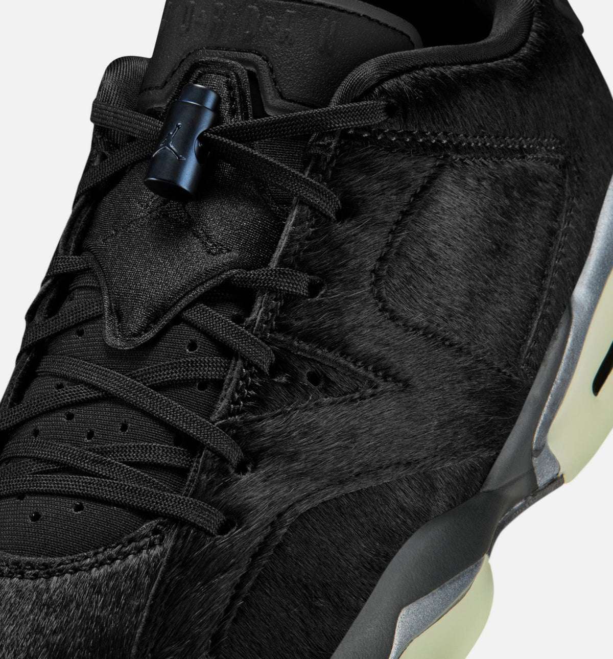 Air Jordan 6 Retro Low Blackout Women's Shoes - Black/Black