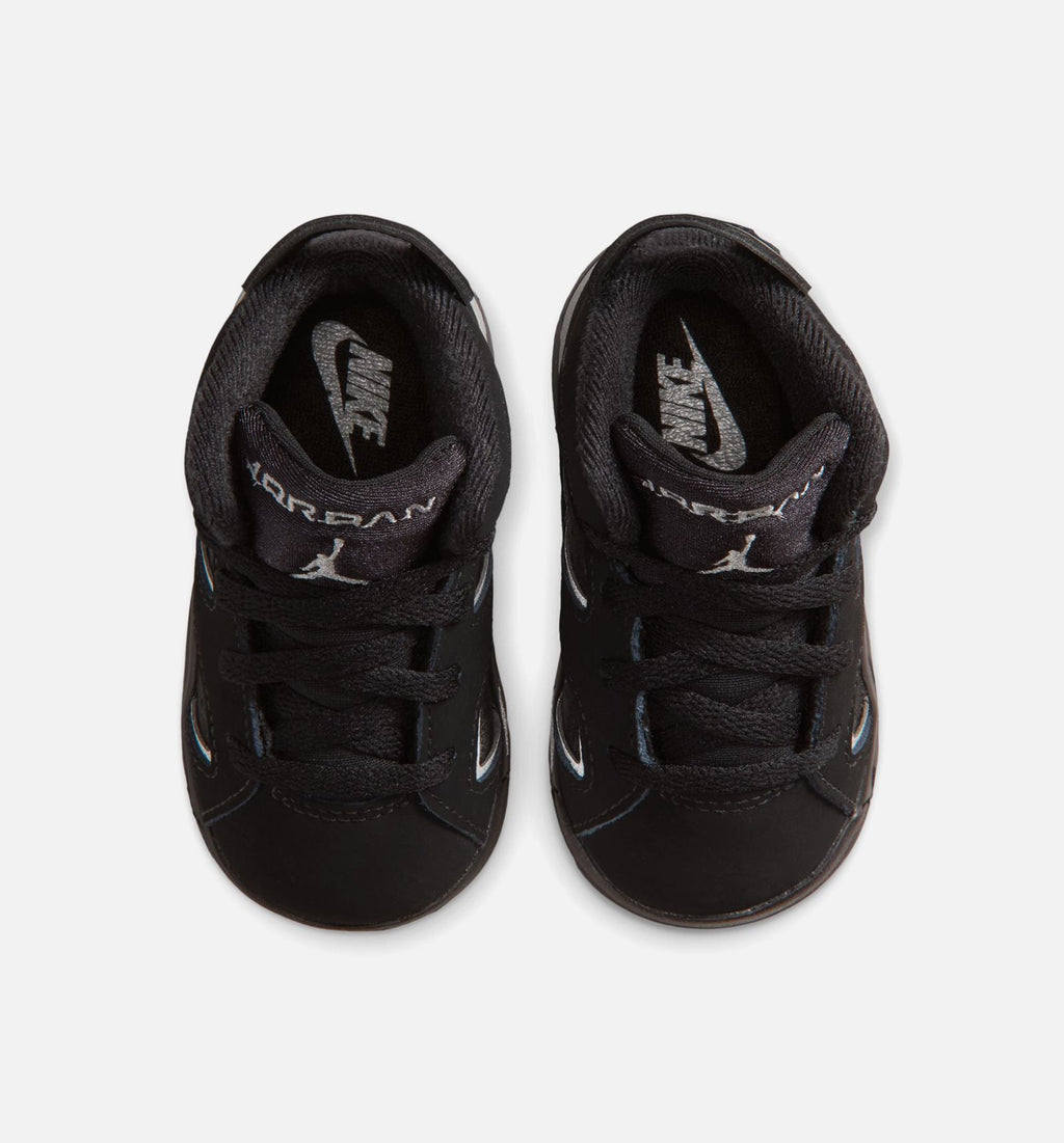 Air Jordan 6 Cap & Gown Infant & Toddler Shoes - Black/Reflective Silver/Black