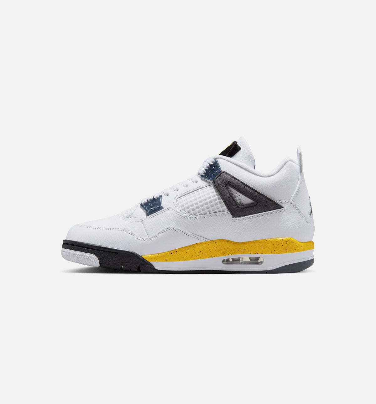 Air Jordan 4 Retro Rare Air Tour Yellow Men's Shoes - White/Dark Blue Grey/Black/Tour Yellow