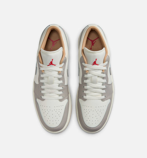 Air Jordan 1 Low Men's Shoes - Sail/Fire Red/College Grey/Hemp