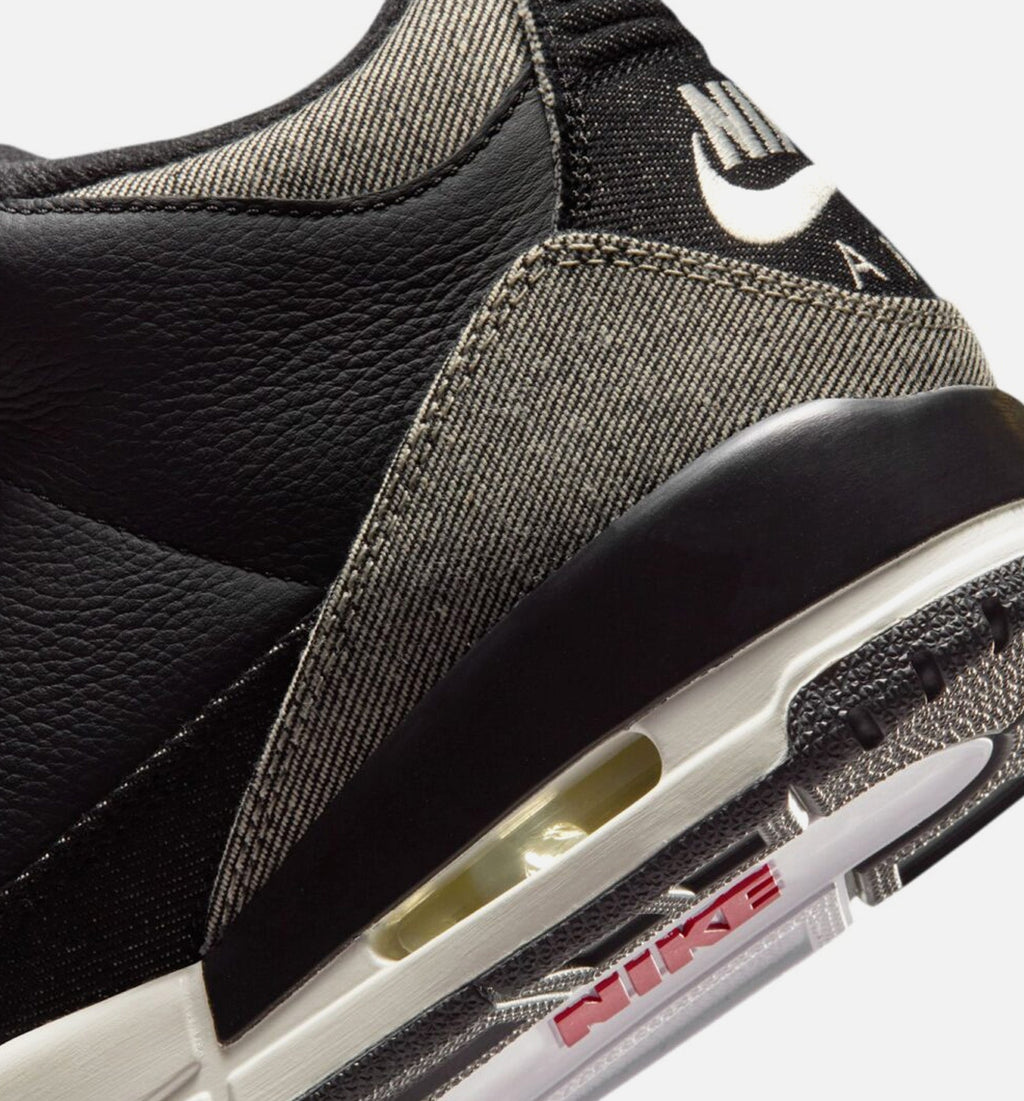 Air Jordan 3 x Levi's Black and White Men's Shoes - Denim/Black/Gym Red